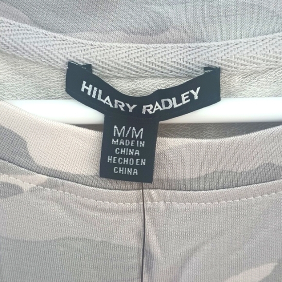 NWT Hilary Radley gray camo rayon sleeveless midi maxi column dress size M - Picture 3 of 8